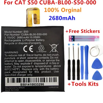 100% Originálne 2680mah Pre Mačky S50 KUBA-BL00-S50-000 batérie pre Caterpillar Cat S50 Mobilného Telefónu, batérie+Darček Nástroje +Samolepky