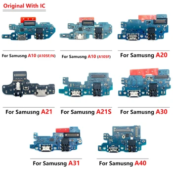100ks，Pôvodný Pre Samsung A71 A70 A51 A50 A40 A41 A31 A30 A21S A20 A60 A10 A105F A105FN USB Nabíjací Port Rada Flex Konektor