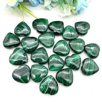 1pc Prírodné Malachit v Tvare Srdca Zelená Krásne Crystal Drahokam, Liečenie Čakier Leštené Dekoračné Kamene a Minerály