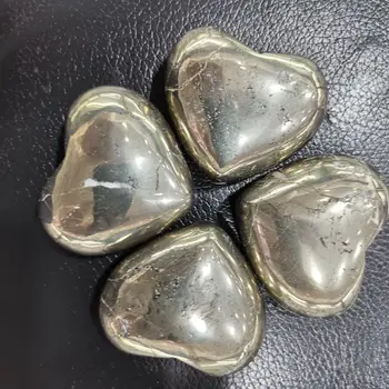 1pcs prírodné pyritom v tvare srdca kameň minerálov kremeňa vzor drahokam pyritom drahokam šperky energie