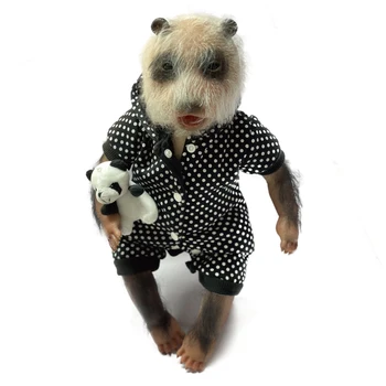 20-palcový Panda Reborn Baby Doll Jemný Dotyk Realistické Reborn Zvierat Bábika umelecky Realisticky Silikónové Panda Baby Doll