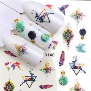 2022 NOVÉ Nechty, Nálepky Zimné Vianočné Sety Zvony Jeleň Snowflake HOBBY Jazdca Vody Prenos Tetovanie Nail Art Obtlačky Príslušenstvo