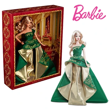 40 Dní Na Odoslanie Barbie Zberateľská 2011 Dovolenku Bábika Special Edition 2011 Holiday Barbie Bábika Dievča Narodeniny Darček Model Hračky