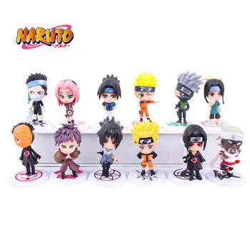 6pcs Shippuden Naruto Sasuke Sakura Kakash Akcie Obrázok Hračky Socha Naruto Anime Zberateľská Figúrka Hračky pre Deti, 8cm PVC