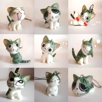 9pcs/veľa Syra mačka miniatúrne figúrky, hračky roztomilý krásne Modelu Deti Hračky PVC japonský chi je sweet home mačka čísel Pre Deti
