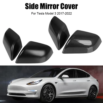 ABS Auto Príslušenstvo 2 ks Uhlíkových Vlákien Náhrada za Tesla Model 3 2017-2022 Bočné Zrkadlo Kryt Spätného Zrkadla Kryt Spp