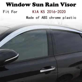 ABS Chrome plastové Okno Clonu Prieduch Odtiene Slnko, Dážď Stráže auto príslušenstvo Pre KIA K5 2016-2020