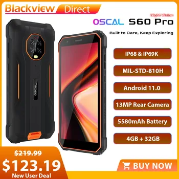 Blackview Oscal S60 Pro Smartphone Nočné Videnie Vodotesný IP68 Robustný 5.7