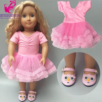 Bábika Baletné Šaty vhodné na 43 cm New Born Baby Doll Oblečenie a American Doll Oblečenie Nosiť