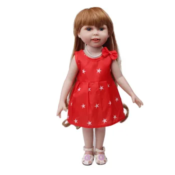 Bábiky oblečenie Červené šaty a sukne hračka príslušenstvo 18-palcové Dievča bábiku a 43 cm bábiky baby c589
