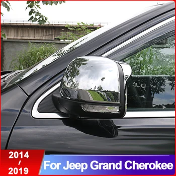 Carbon fiber Auto Spätné Zrkadlo Pokrytie Bočné Krídlo Spp Shell Ochranné puzdro pre Jeep Grand Cherokee 2014 2016 2017 2018 2019 2020
