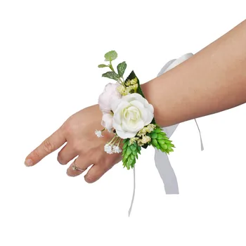 Corsage a boutonniere eukalyptu, Kvet zápästie corsage biela, sušené corsage