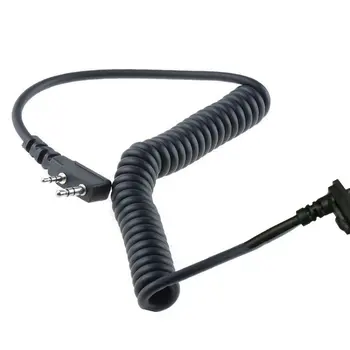 DIY K Hlavu 2 pin 4 Drôtu Mikrofón Mic Kábel Reproduktora Jar Linka pre Baofeng UV5R UV-5R Pre Kenwood TK370 Walkie Talkie
