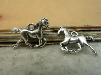 Diy príslušenstvo vinobranie ručne vyrábané materiály antique silver horse c2321 15 *20 mm