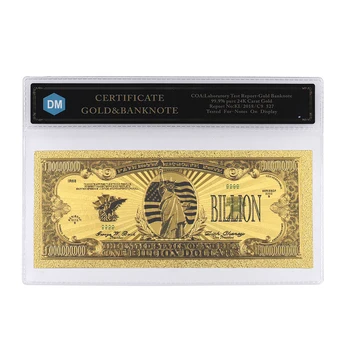Farba Jeden Milión Zlato, Bankovky 24k 999.9 Zlatej Fólie Falošné Peniaze Mene USA Bill Poznámka Peniaze s Rámom