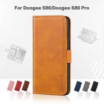Flip Cover Pre Doogee S86 Pro Obchodného Prípadu Luxusné Kožené S Magnetom Peňaženky Prípade Doogee S86 Kryt Telefónu