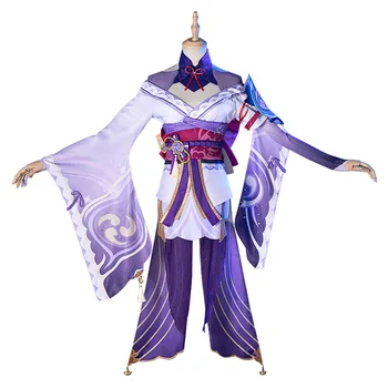 Genshin Vplyv Baala Raiden Shogun Cosplay Kostým Oblečenie Halloween Karneval Oblek