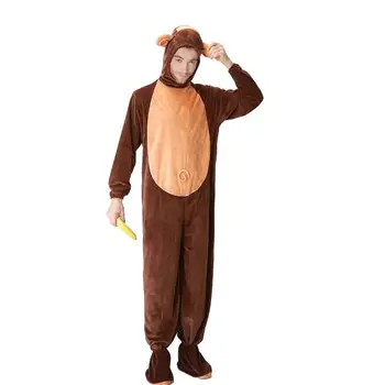 Halloween Zvierat Opice Dospelých Dieťa Jumpsuit Cosplay Kostým, Oblek Župan Pyžamá