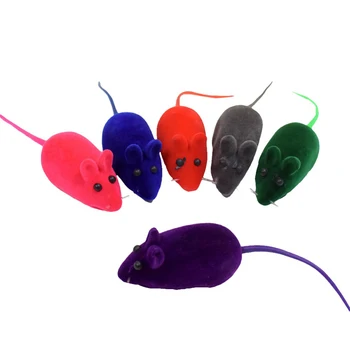 Hrnú Myši Vtipné Mačku Zvukové Hračky Plyšové Gumy Vinyl Myši Pet Mačka Mačka Realistické Zvukové Hračky Mačka Dodávky Náhodné Farby