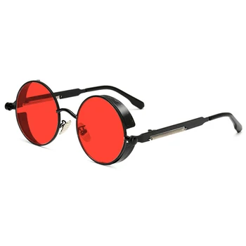 Kolo Značky Dizajnér Mužov Retro Transparentné Vidieť cez slnečné Okuliare Oculos de sol UV400 Vintage Dámske Gotický Steampunk slnečné Okuliare