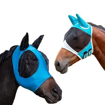 Kôň Lietať Maska Anti-UV Dodávky Ergonómia Pet Lete Oko Štít Anti Mosquito Ucho Hmyzu Polovicu Tváre Oka Lietať Ochranný Kryt