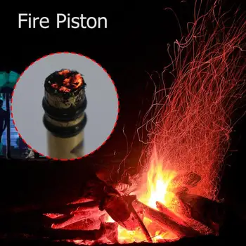 Mosadze, Kov Oheň Piestové Vonkajšie Núdzové Oheň Trubiek Camping Nástroj Prežitia Požiarny Detektor Vzduchu Stlačený Praktické Igniter Nástroj