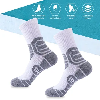 Muži Beh Ponožky Unisex Cyklistické Ponožky Priedušná Pot Absorpčné Športy, Basketbal Kolená Vysoké Ponožky Kompresné Ponožky