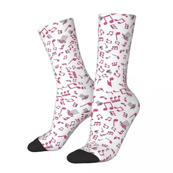 Módne pánske Ponožky Hip Hop noty Vzor Ponožka notového Melódie Športové dámske Ponožky Jar Leto Jeseň Zima