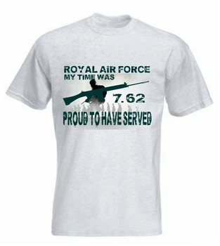 Môj Čas Bol 7.62 T-Shirt RAF Royal Air Force Tričko pánske 100% Bavlna Bežné T-shirts Voľné Top, Veľkosť S-3XL