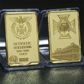 Nemecký Gold Bar Pamätné Mince, Zlaté Mince Plavidlá Zber Banka Osobnosti Šťastie Darček Eagle Kríž Úľavu Mincí, Zberateľských