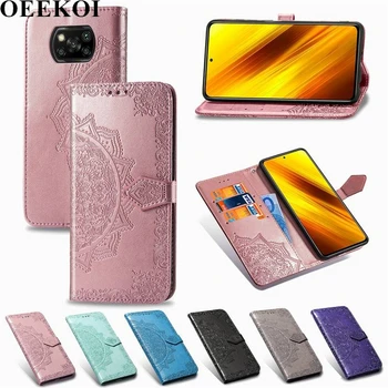 OEEKOL Datura Kvet Flip Cover PU Kožené Peňaženky Prípade pre Xiao POCO X3 NFC