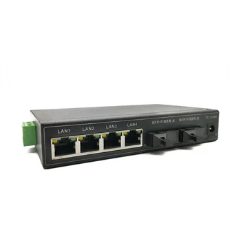 OEM 4+2 Port, Sieť Gigabit Ethernet, PoE Switch 48V 10/1000M priemyselné media konvertor optických vlákien, poe switch