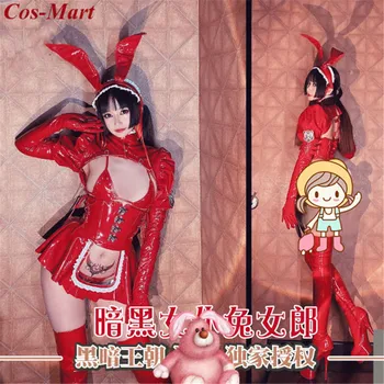 Originálny Dizajn Slúžka Oblečenie Cosplay Kostým Módy Sexy Červené Lakovanej Kože Bunny Dievča Jednotné Ženské Party Hranie Rolí Oblečenie