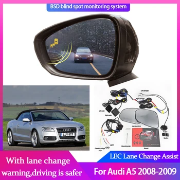 pre Audi A5 2008-2009 BSM BSD Blind Spot Monitoring System 24GHZ Milimeter Vlny Radarový Snímač Zrkadlo LED Svetlo Upozornenie