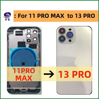 Pre iPhone 11PROMAX 13 Pro Zadné Batérie Midframe Nahradenie,11PM Prípad Ako 13 PRO Hliníkový Rám +Nástroj Pre iPhone11PM to13PM