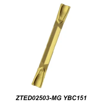 Pôvodné ZTED 02503-MG ZTED02503-MG YBC151 Spracovanie Ocele, Sústruhu Frézy CNC Drážkovanie Nástroj Nože z Karbidu Vloží 10 Ks/veľa