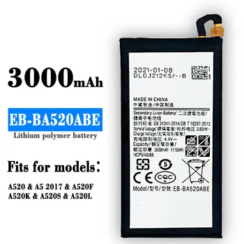 Pôvodný EB-BA520ABE Batérie Pre Samsung Galaxy A5 A520 A520F SM-A520F A520K A520L A520S A520W A520DS Nabíjacia Bateria +Nástroje