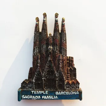 QIQIPP Barcelona, Španielsko Orientačné body žiť v katedrále ručne maľované remesiel magnetické vložiť chladnička nálepky