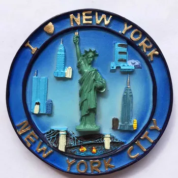 QIQIPP Spojených Štátoch New York Cestovné Pamätník 3D Magnet na Chladničku Magnet Lady Liberty