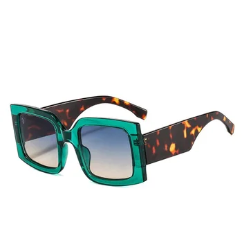 Retro Farebný Štvorec slnečné Okuliare Ženy Značky Nadmerné Slnečné Okuliare Mužov Vintage Námestie Odtiene Lady Oculos zonnebril UV400