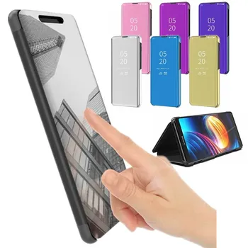 Smart Mirror Flip puzdro Pre Samsung Galaxy A50 A70 A40 A30 A20E A20 A10 M30 M20 M10 Prípade Magnetické Kožené PU Zadný Kryt Telefónu