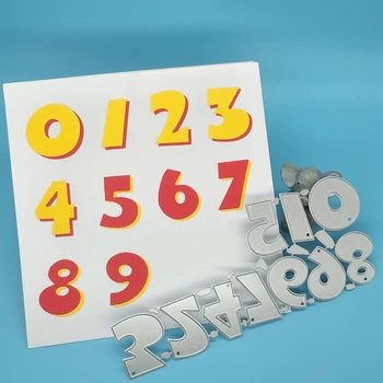 Veľké arabské číslice 0-9 rezanie kovov formy zápisník fotoalbum dekorácie HOBBY ručné umenie
