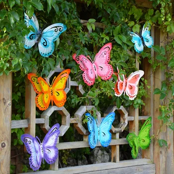 Veľké Iron Butterfly Remeselné Vonkajšie Krajiny Villa Zvierat Ornament Simulácia Figúrky Motýľ Vonkajšie Záhradné Dekorácie