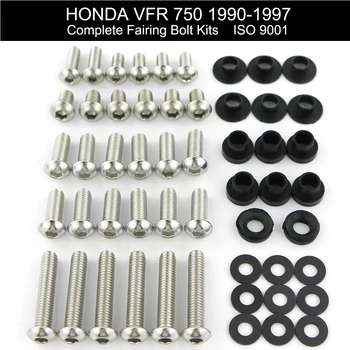 Vhodné Pre Honda VFR 750 1990-1997 Dokončiť Úplnú Kapotáže Skrutky Auta Karosériou Skrutky, Pokrývajúc Skrutky Matice Klipy z Nehrdzavejúcej Ocele