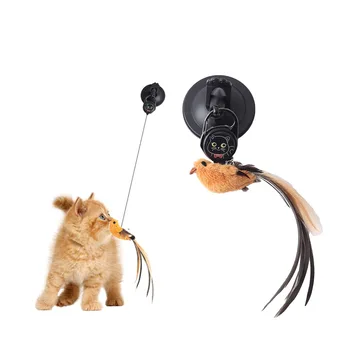 Vtipné Pierko Mačka Dodávky Visí Automatické Zdvíhanie Simulácia Pohybu Vtákov interaktívne Cat Hračka Pet Mačka Teaser