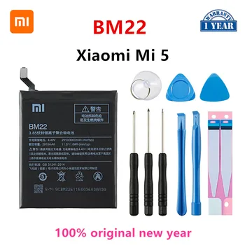 Xiao mi 100% Pôvodnej BM22 3000mAh Batérie Pre Xiao Mi 5 Mi5 M5 BM22 Telefón Náhradné Batérie +Nástroje