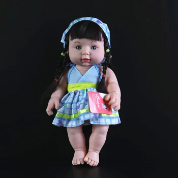 [Zábavné] Veľmi roztomilé 30 cm Modré oči hlavový most sukne dievča bábiku Reborn Bábiky Baby novorodenca bábika model Údaje deti dievča, darček