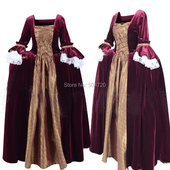 Zákazníka na objednávku!Red Velvet Občianskej Vojny Gotické a Renesančné Divadlo stredoveké Šaty regency Halloween Šaty Loptu šaty HL-171