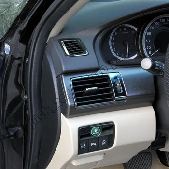 Čierna nerez Auto Air Vent Dvere Reproduktor Chrome Pre Honda Accord 2013 2014 2015 2016 2017