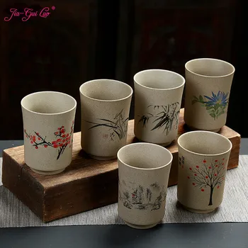 ŤIA-GUI LUO Kameniny Teacups Vody Pohár Keramická Šálka 230ml Keramiky Šálku Čaju Japonský Retro Cup Čaj Nastaviť I046